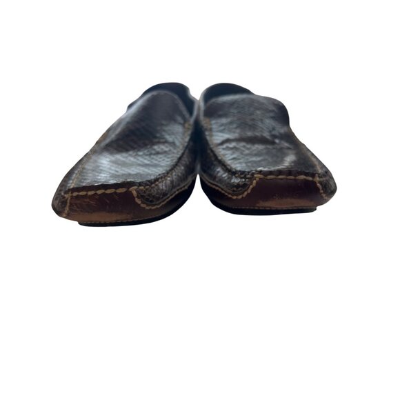 Vintage Snakeskin Embossed Leather Loafer Shoes For Men By Cole Haan Size 10 - Picture 5 of 10